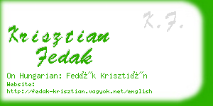 krisztian fedak business card